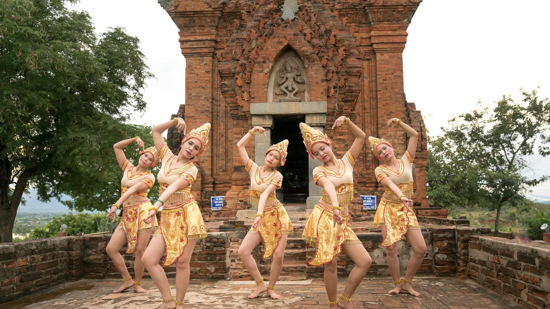 Apsara dancers at a Khmer temple, Siem Reap